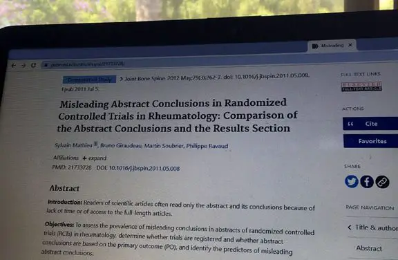 Why Reading Scientific Abstracts of Research Paper Can Mislead You