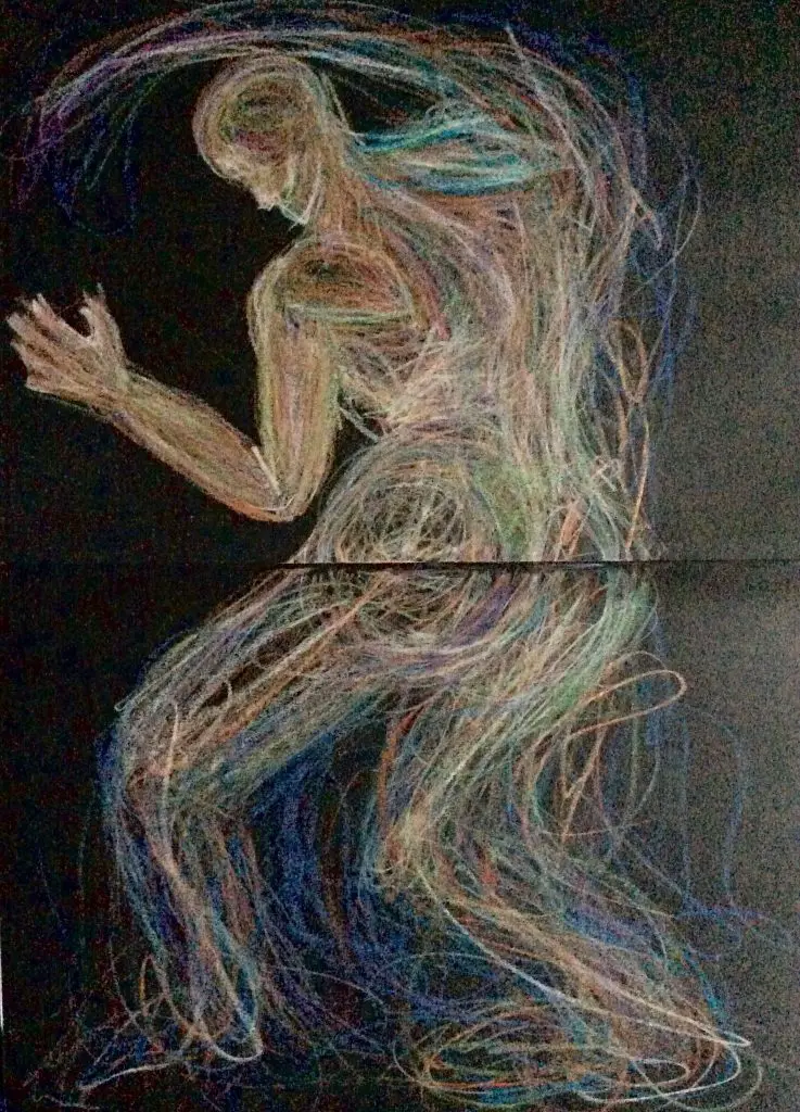 Kris Leong's representation of her own nervous system. (Image courtesy of Kris Leong)